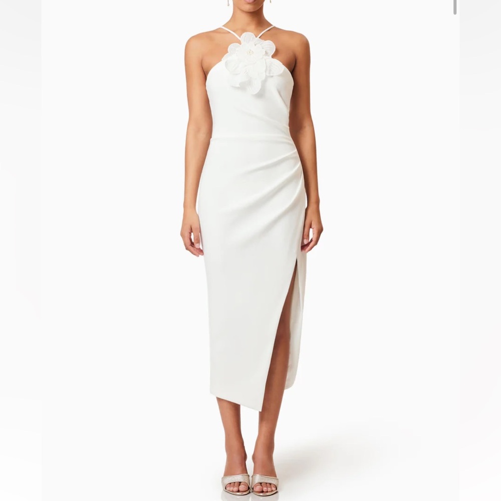 Elliatt Janelle 3D White Midi Dress